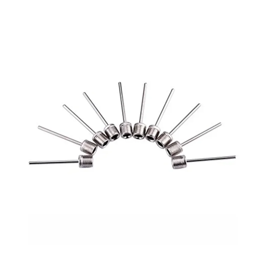 10/20/100Pcs Ball Air Needle Stainless Steel Pump Pin Basketball Inflating Pump Needle Football Inflatable Valve Adaptors Nozzle