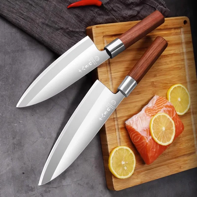 

Shibazi Professional Deba Knife Fishing Fillet Kitchen Chef Sushi Knife High Carbon Stainless Steel Slicing Meat Fish Cutter