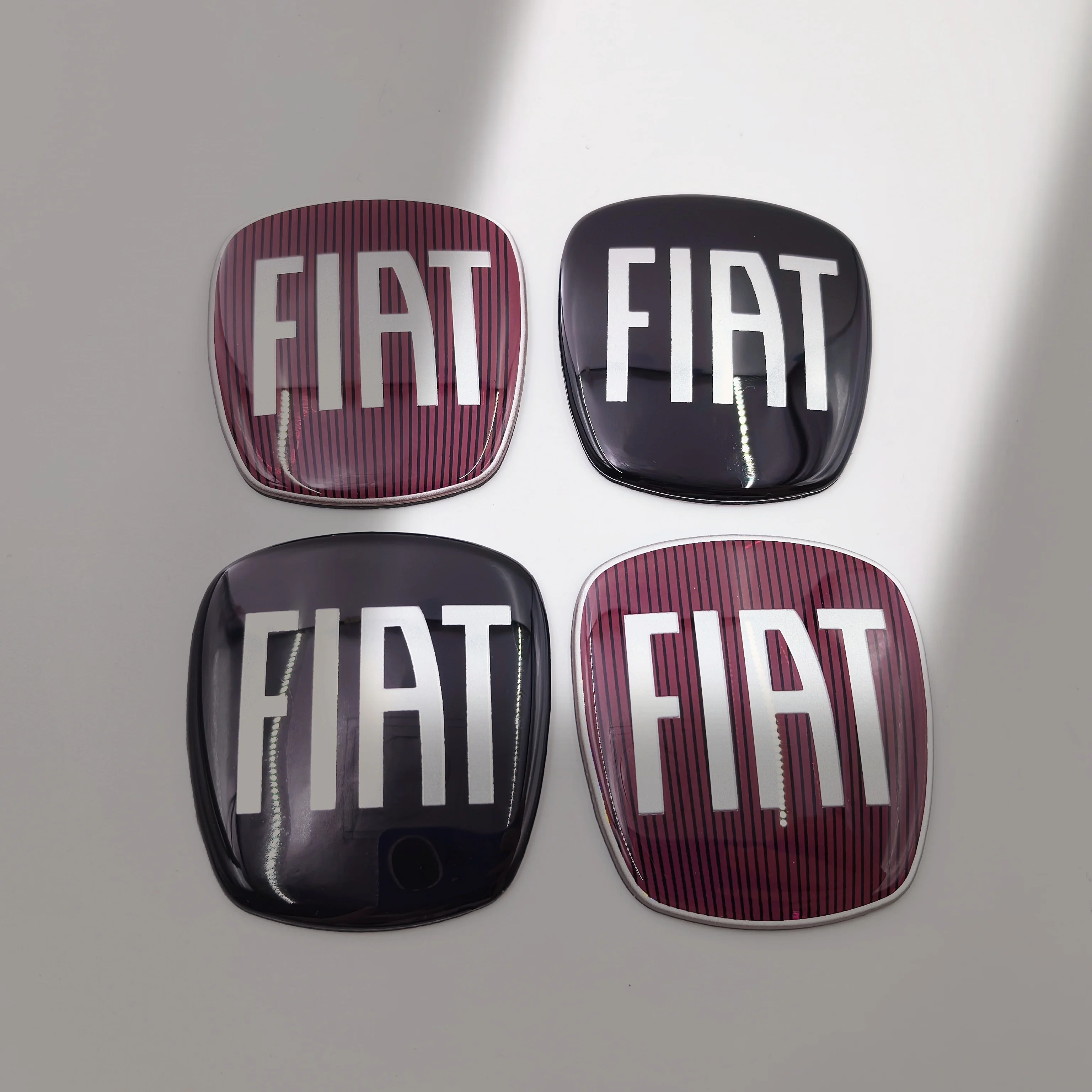 1개 64X58mm 로고 피아트 자동차 전면 그릴 리어 범퍼 테일 도어 트렁크 엠블럼 스타일링 액세서리 (피아트 85mm 자동차 엠블럼용)