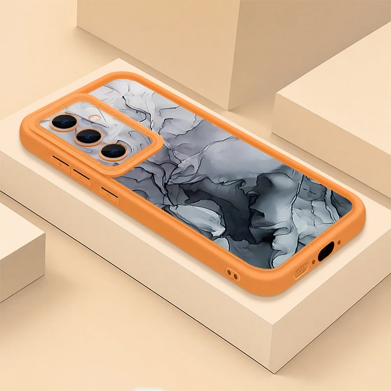 Elegant Marble Design Silicone Phone Case Cover