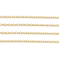 Premium Gold - Tone Stainless Steel Link Chains - 5 Meters for DIY Jewelry and Bracelet Crafting Supplies (Gold)