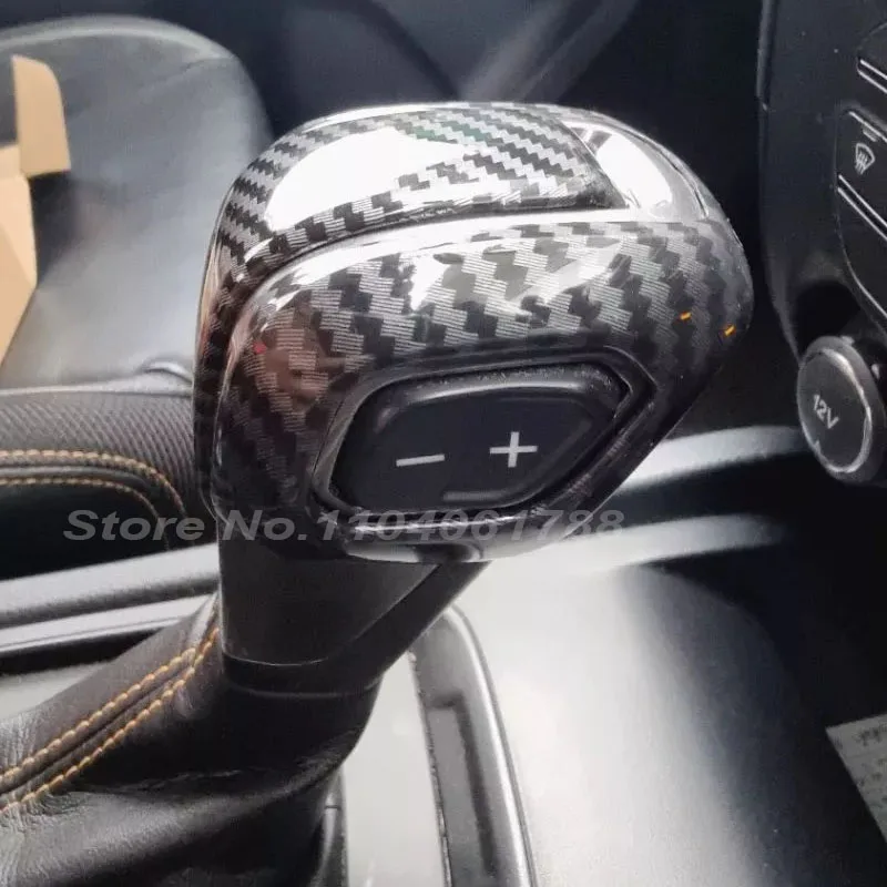 Ford Everest 2015 to 2021 Car Carbon Fiber Gear Shift Knob Decorator Cover Trim Auto Accessories