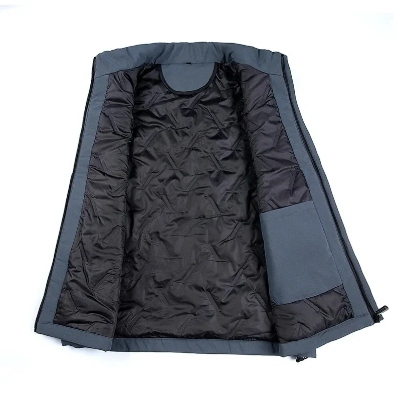 Spring New Stand Collar Warm Casual Vest For Men And Women Outdoor Windproof Waterproof Soft Shell Shoulder Vest Motorcycle Ride