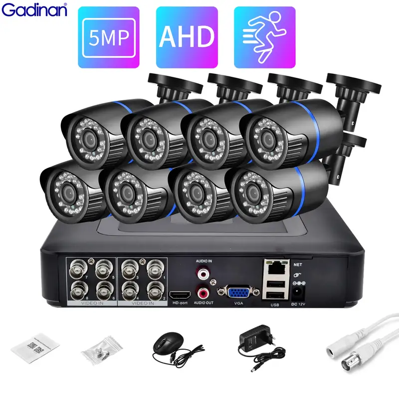 Gadinan 8CH/4CH 5MP HD 1080P AHD Camera Kit 5 in 1 Video Recorder CCTV Surveillance System Night Vision Home Security Protection - Image 3