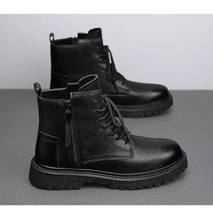 

Men Boots Leather Ankle boots Wootten Brand Men Chelsea boots Large Size 38-46 shoes for men