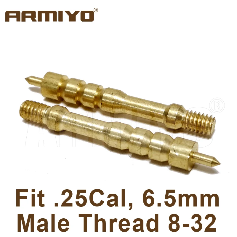 Armiyo.17Cal.22Cal.25Cal.27Cal.30Cal.357Cal.40Cal.45Cal Jagd- und Reinigungsrohr aus massivem Messing mit speerförmiger Spitze für Kohlenstoffablagerungen – Detail 3