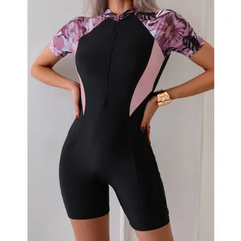 Zipper Sexy One Piece Swimsuits Closed Women's Swimwear Sports Surfing For Swim Wear Body Bathing Suits Beachwear Pool Bather