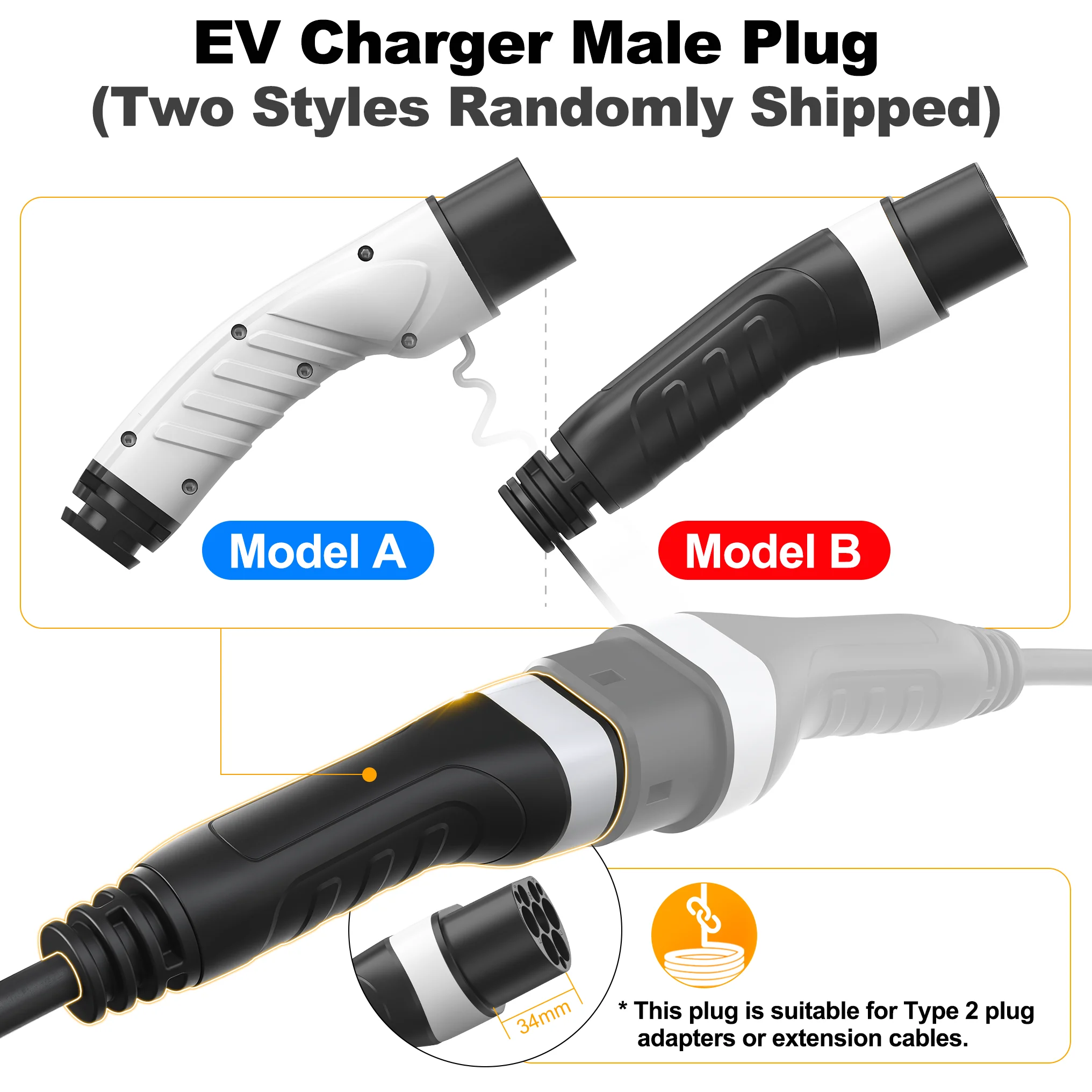 Feyree Electric Vehicle Charging Gun 16A32A Ac Charging Pile Adapter for Slow Charging at Home