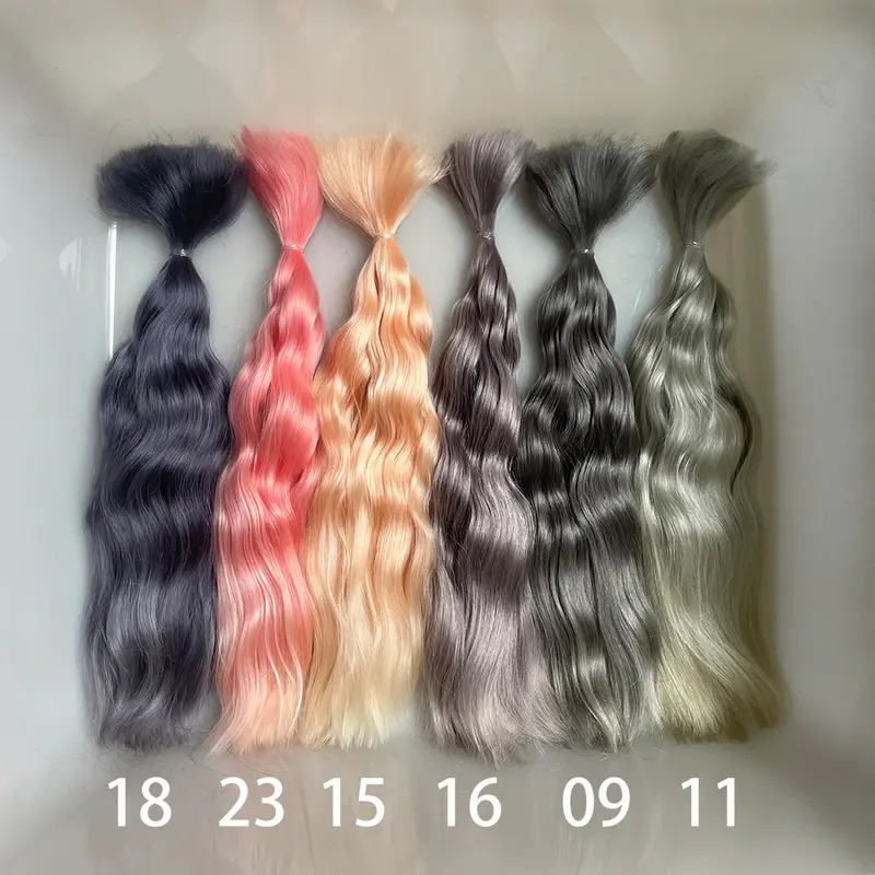 witdiy/23-26cm/mohair doll hair/organic hair/mohair hair bundles/Schengen hair/reborn doll wig/Blythe hair/mohair wig - Image 5