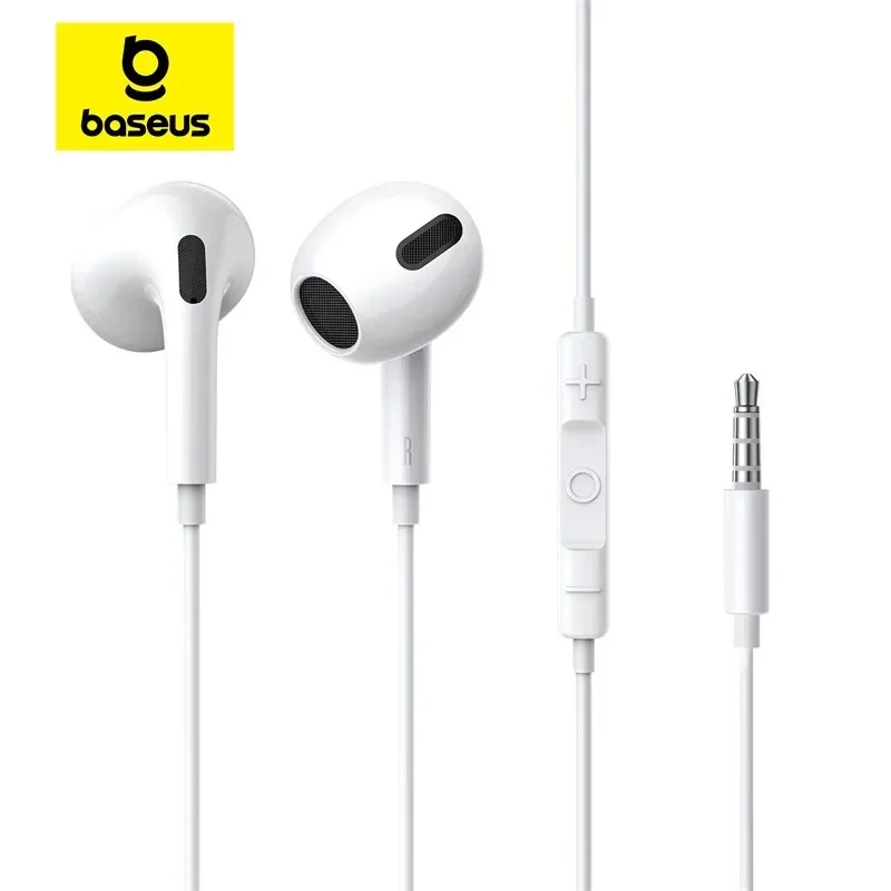 Baseus H17 3,5 мм проводные наушники-вкладыши с микрофоном для смартфонов Samsung Xiaomi Huawei HiFi Проводные спортивные наушники с управлением