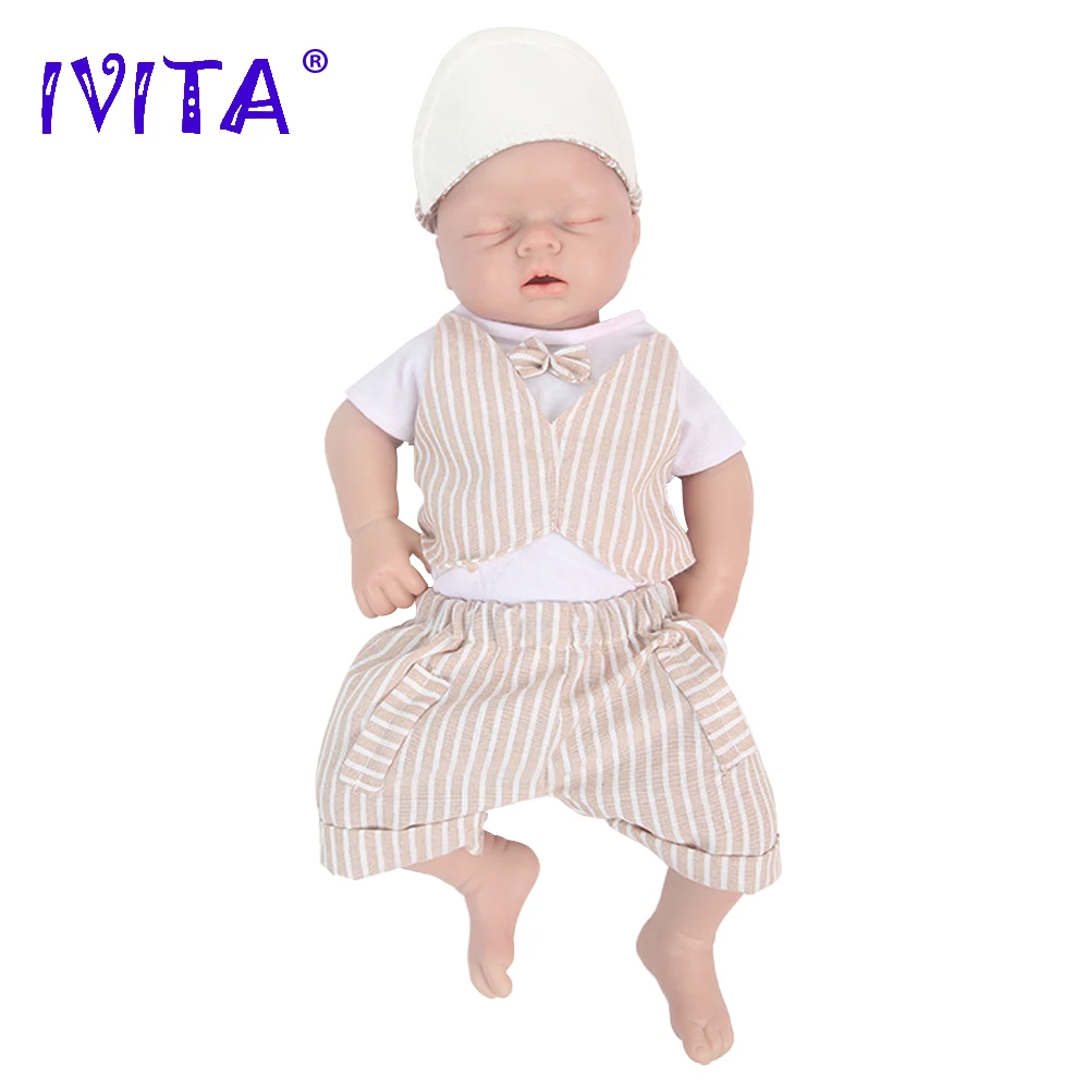 IVITA WB1553 20.86inch 3140g 100% Full Body Silicone Reborn Baby Doll Realistic Dolls with Clothes for Children Christmas Toys