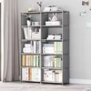 Simple Bookshelf Multi Layer Easy Assembly Diy Wardrobe Bookshelf  Plastic Square Storage Rack Living Room Study Room Bedroom 1