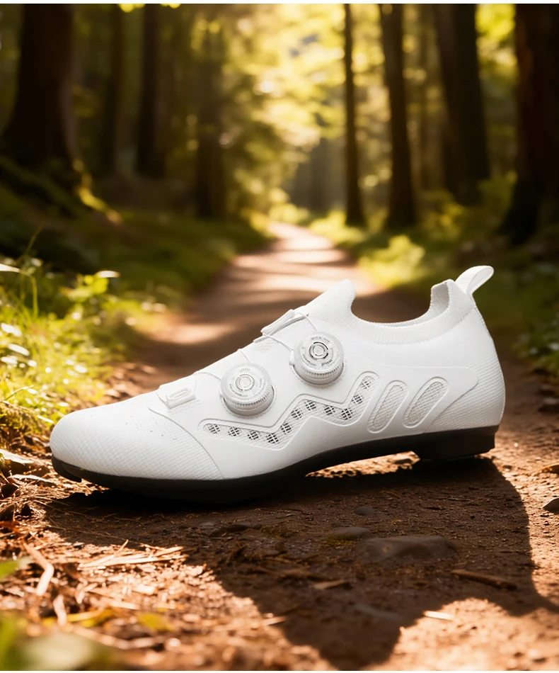 Ultraleichte Radsportschuhe für Herren, Rennradschuhe Härtegrad 12, Carbonfaser, Professionelle Selbstverriegelnde SPD-Stollen, Fußbekleidung – Detail 14