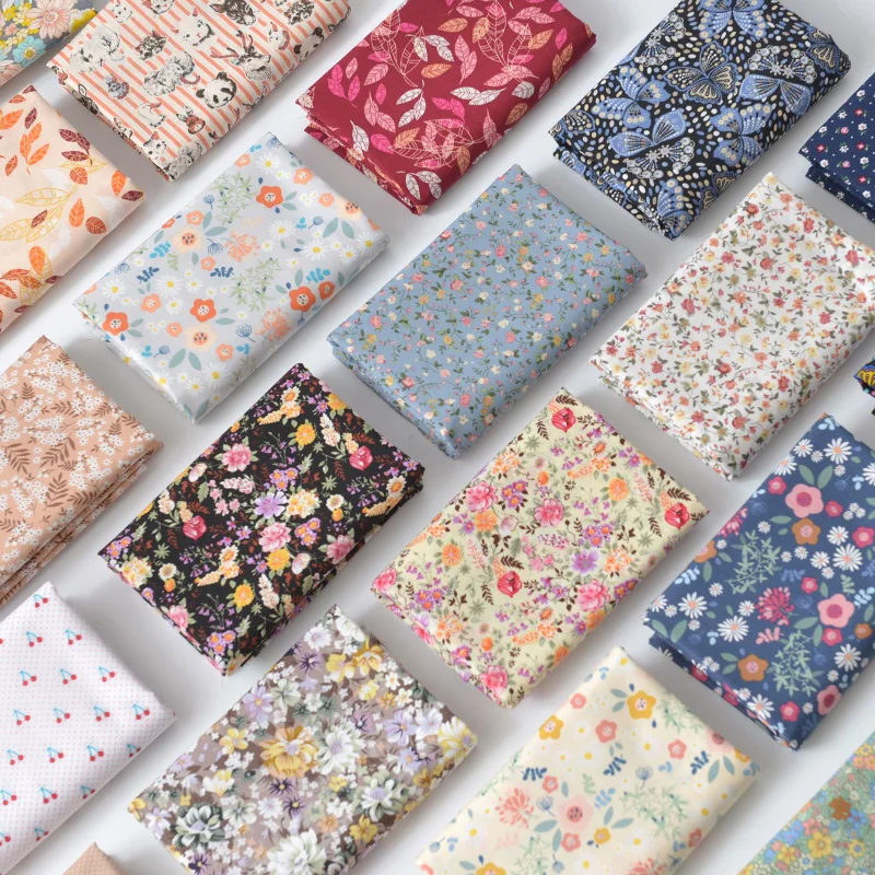 Pastoral Floral Summer Poplin Cotton Fabric 2