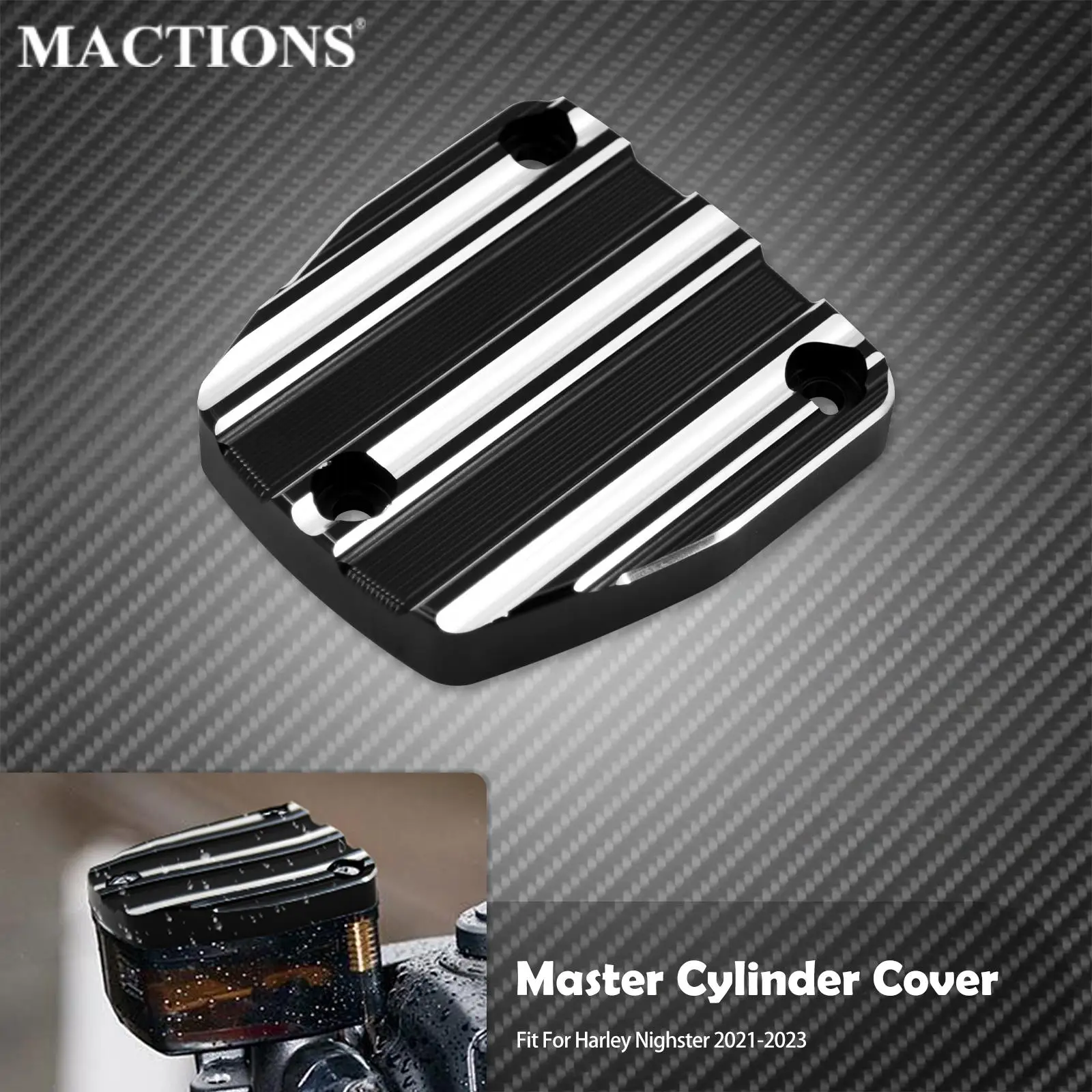 Motorcycle CNC Front Master Cylinder Brake Cover Aluminum Black Chrome For Harley Nightster RH975 Special RH975S