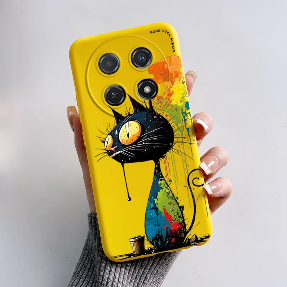 Cute Cartoon Cat Silicone Back Cover - Soft Protective Case