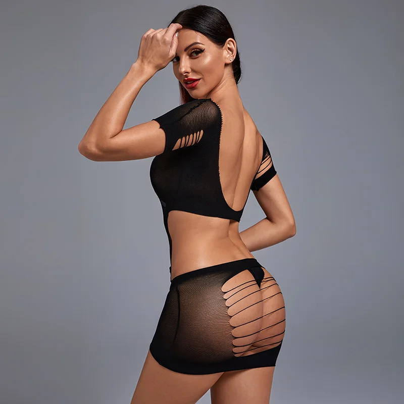 Sexy Lingerie Bodystocking Fishnet Elasticity Crotchless