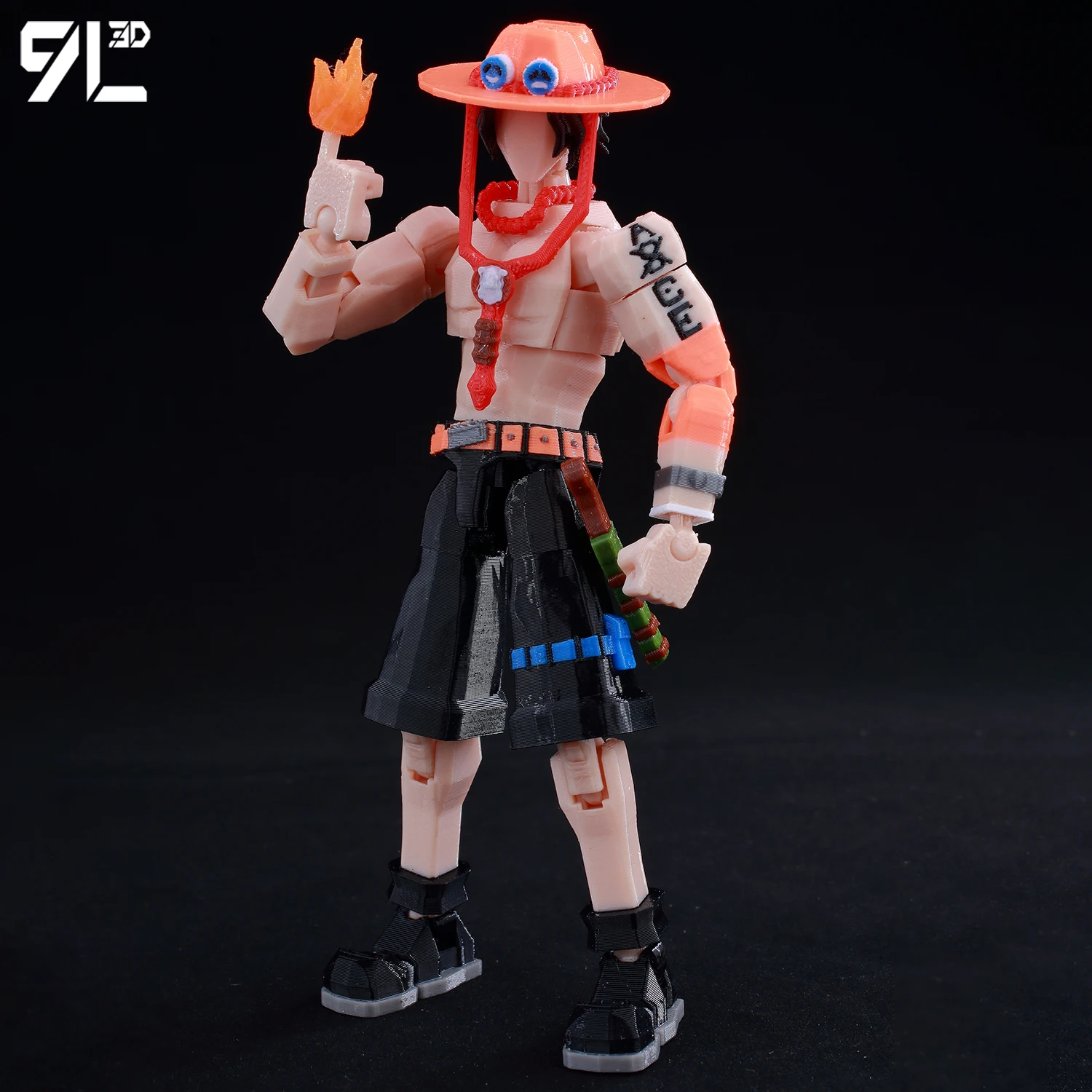 9L3D Dummy13 OnePiece Figure Portgas D. Ace Anime Lucky13 Multi