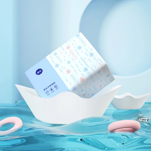 원목 펄프 종이 수건, 5 층 두꺼운 냅킨, 페이셜 티슈 공장, 도매 직송, 1 팩/400 매 2