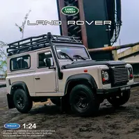 Welly 1/24 Land Rover Defender Alloy Car Model Diecast Metal Toy Off-Road Vehicle Car Model Simulation Collection Childrens Gift 1