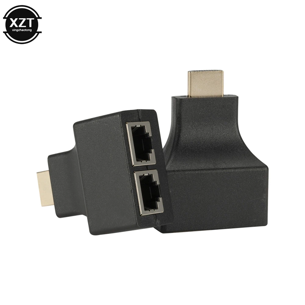 Extender Compatibile Hdmi 2Pc 4K Estensione Compatibile Hdmi Fino A 30M Cavo Ethernet Utp Cat5E / Cat6 Porte Rj45 Rete Lan