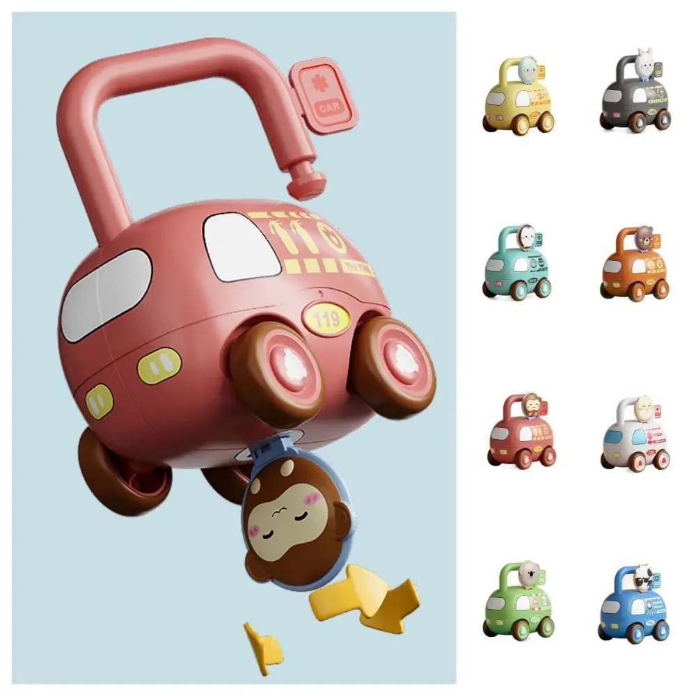 Press Return Pull Back Car Toys Safety Ambulance Inertia Key Matching Toy Educational Press and Go Gifts