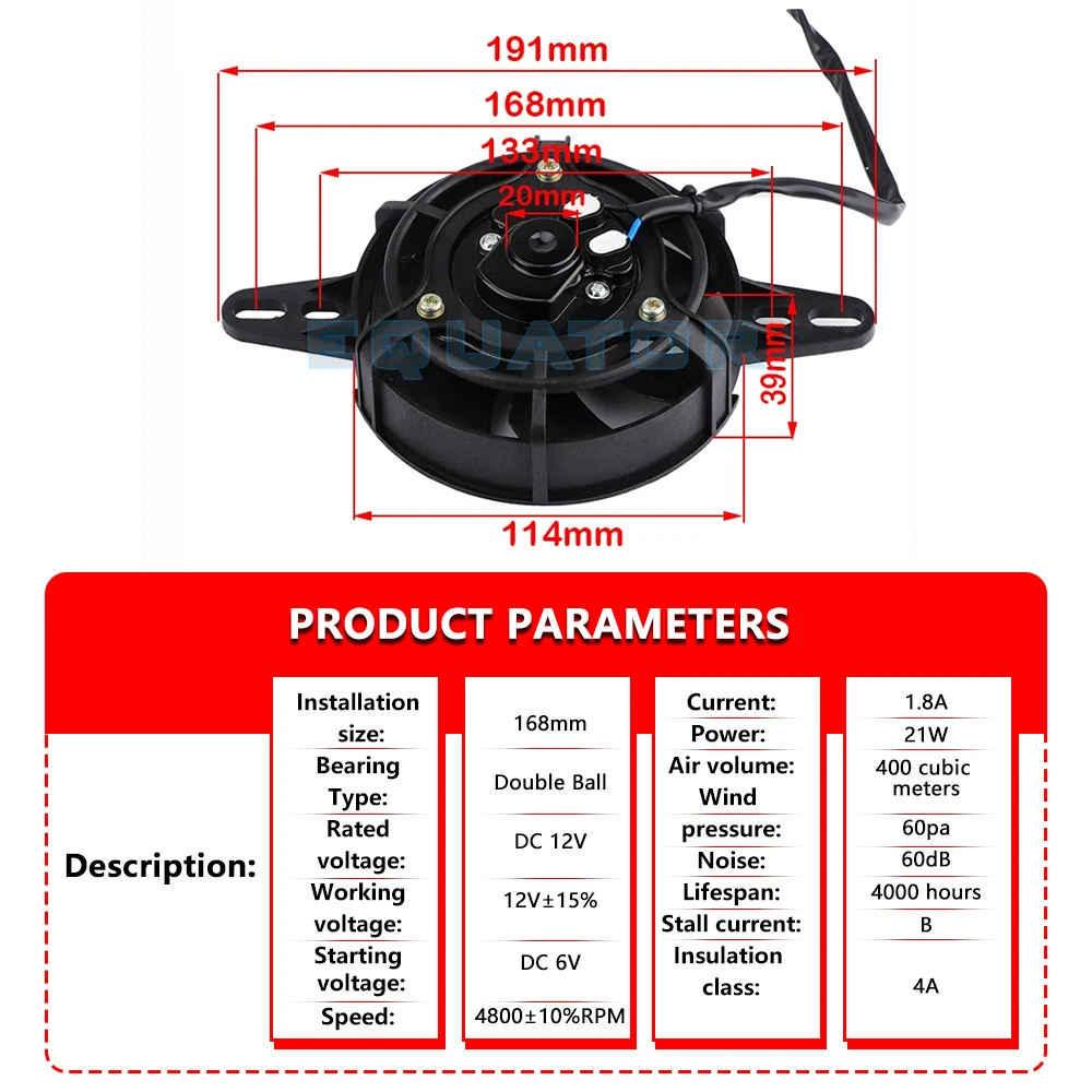 ATV Quad Go Kart Buggy Dirt Bike Motorrad Ölkühler wasser Kühler Neue Elektrische Kühlerlüfter Für 200 250 cc – Detail 1