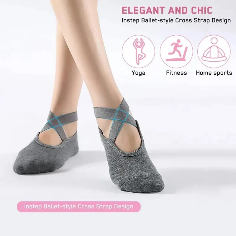 New Yoga Socks Cotton Silicone Anti slip Bandage Pilates Sports Socks Women's Ballet Socks Dance Socks Fitness Socks