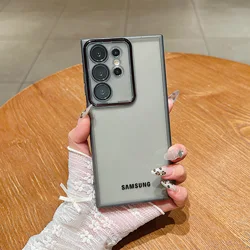 Luxury Transparent Shockproof TPU Phone Case - Clear Soft Cover Bumper - Samsung Galaxy A51 4G (Grey)
