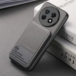 Leather Card Holder Stand Wallet Case with Magnetic Flip Cover - Shockproof Protection for HUAWEI Enjoy 90 Pro Max (GRAY)