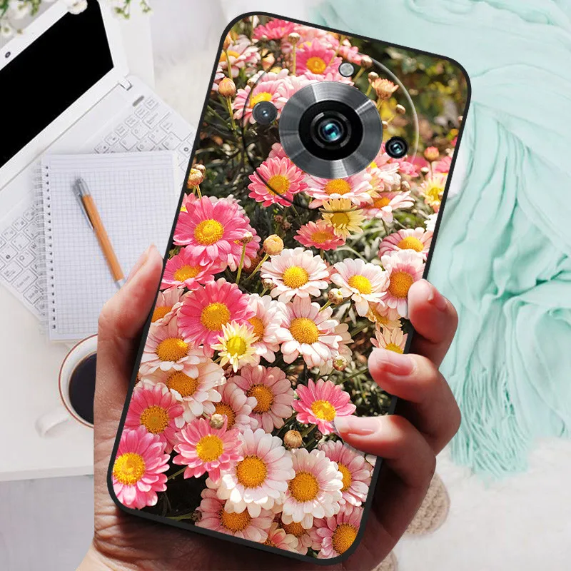 Black Silicone Bumper Case with Wolf and Lion Design - Soft TPU Covers