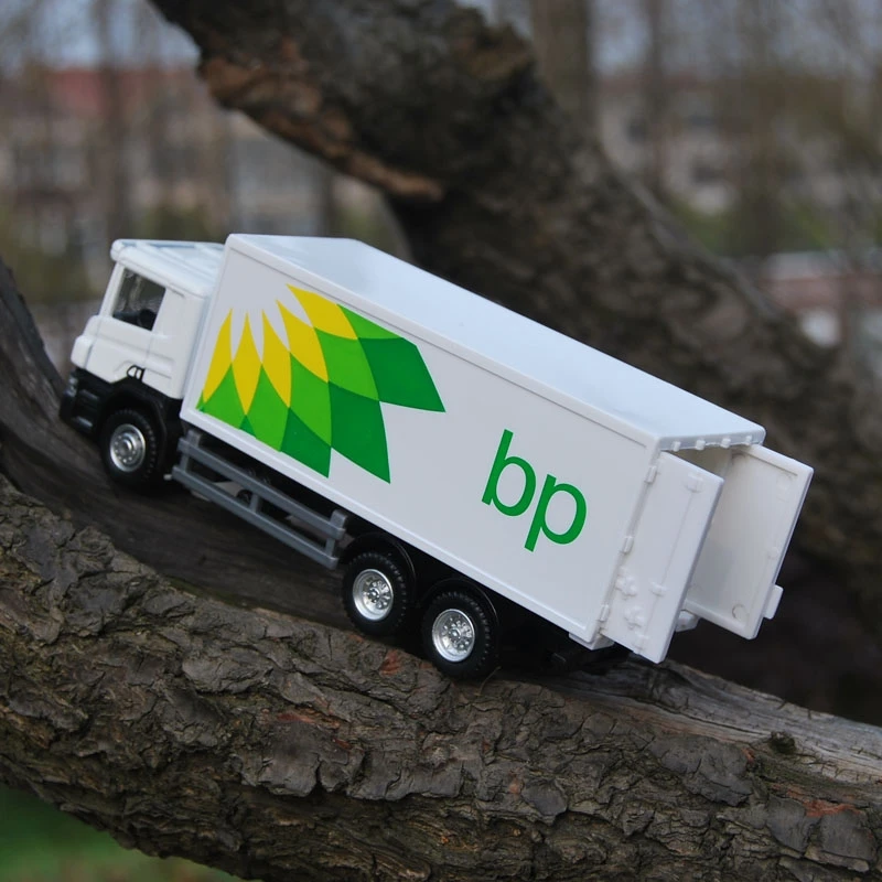 رجل سكانيا DHL كاسترول bp حاوية شاحنة نقل محاكاة رائعة Diecasts ولعبة المركبات RMZ city 1:64 سبيكة سيارة نموذج