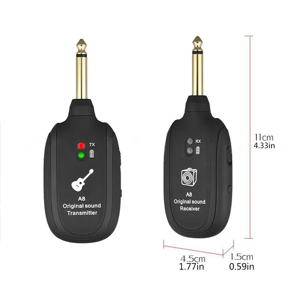 Guitar Wireless System Transmitter Receiver Built-in Rechargeable Wireless Guitar Transmitter for Electric Guitar Bass images - 6