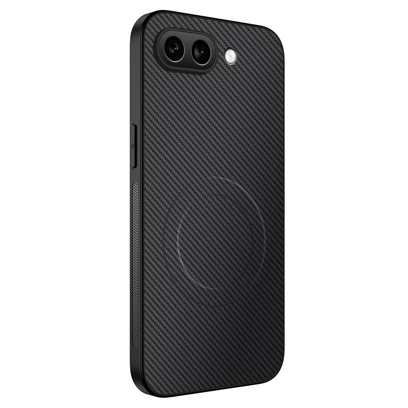 Carbon Fiber Texture Magnetic Case - Magsafe Matte Shockproof Soft Frame Cover