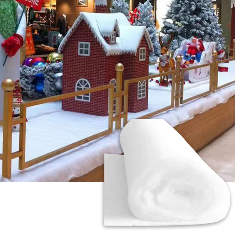 

Christmas Simulation Snow blanke Artificial Snow Cover thickened Cotton Christmas Tree Skirts Backdrop Snowflakes Decoration 1.5