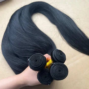 28 30 Inches Silky Straight Human Hair 3 4 Bundles Deal Brazilian Human Hair Weave Virgin Raw Human Hair Extensions Double Wefts 1
