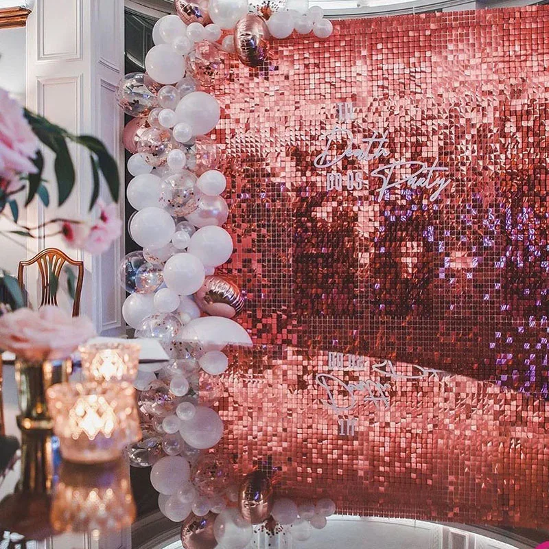 Tinsel Fringe Curtains Party Backdrop Curtain 2Pcs Sequin Backdrop Decor Curtain 2m Foil Tinsel Curtain Baby Shower Birthday Party Decor Shimmer Wall Wedding Party Backdrops