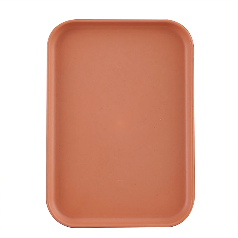 

Self Service Operations Food Rectangular Use Dessert Pallet Ful Rounded Corner Design Thick Bottom Dessert Pallet