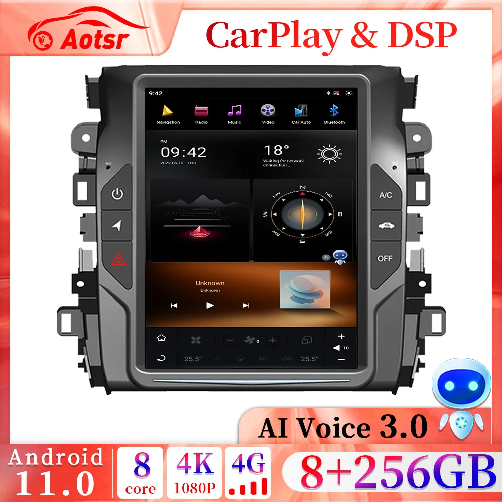 

for Honda Avancier 2016-2020 10.4" Tesla screen Android 11.0 car radio Auto Stereo Multimedia GPS Navigation Player Video Tape