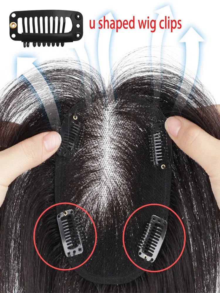 10 pz/lotto 9-denti 32mm clip per parrucca per estensioni dei capelli forniture Cucire nelle clip per parrucca per proteggere la parrucca Clip per capelli Clip per parrucca per capelli - immagine 3