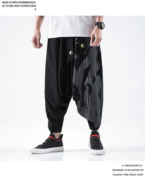 Calça Harem CalÃ§a Hip Hop Masculina Homens Mulheres Baggy Harem