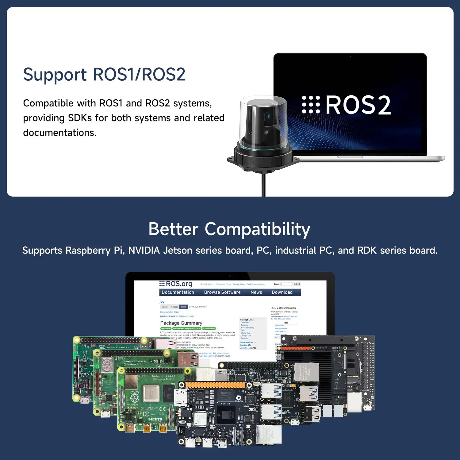 YDLIDAR TW3 수중 라이다 5m 거리 측정 TOF 센서모듈 IP68 깊은 방수 지원 ROS1/ROS2 로봇 매핑 내비게이션