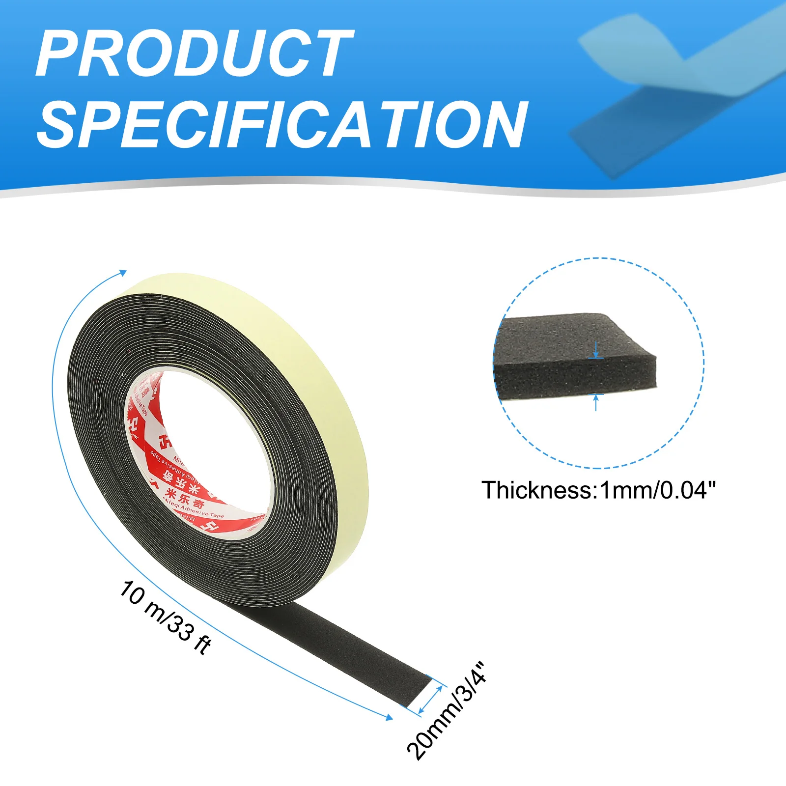 1/2/4pcs 5/10M Weather Stripping Door Seal Strip 1mm 2mm 3mm Thick Heat-resistant Soundproof Adhesive Tape for Door Windows