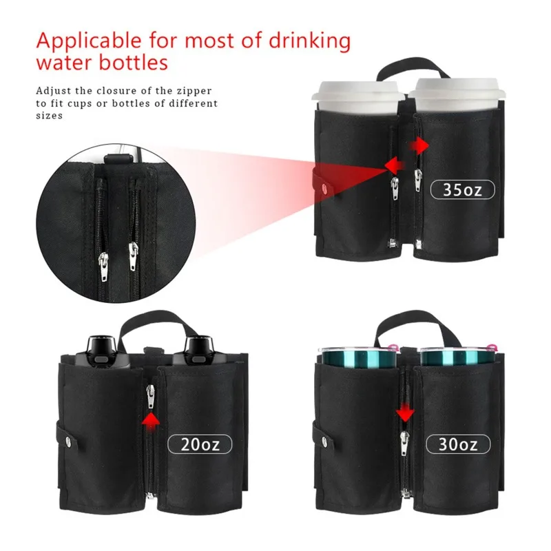 

Luggage Cup Holder Durable Free Hand Travel Luggage Drink Bag Travel Cup Holder Storage Bag Fits All Suitcase