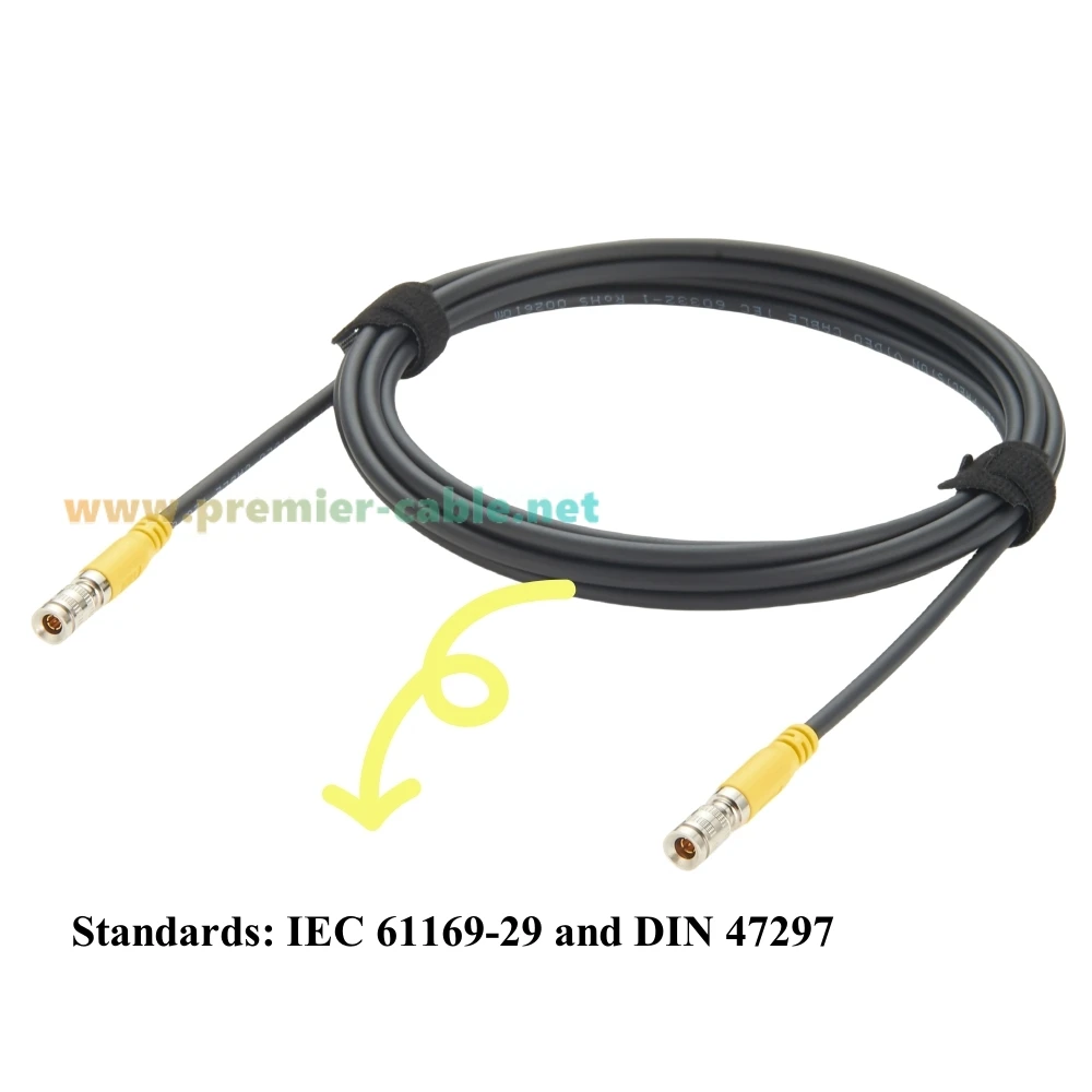 DIN 1.0/2.3 cable 75 Ohm 12G SDI Din 1.0/2.3 Male to Male HD SDI Cable 4855R Coaxial Cable High Flex Drag Chain cable