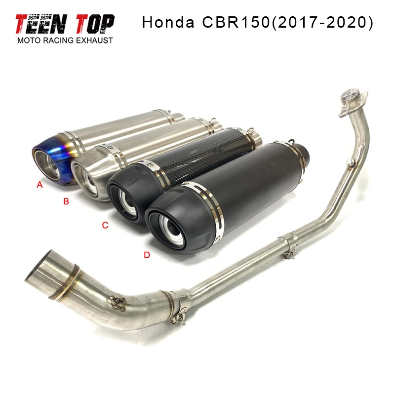 

Выхлопная система для мотоцикла Honda CBR150 CBR 150 2017 2018 2019 сталь 51 мм Глушитель для мотоцикла глушитель для питбайка колено