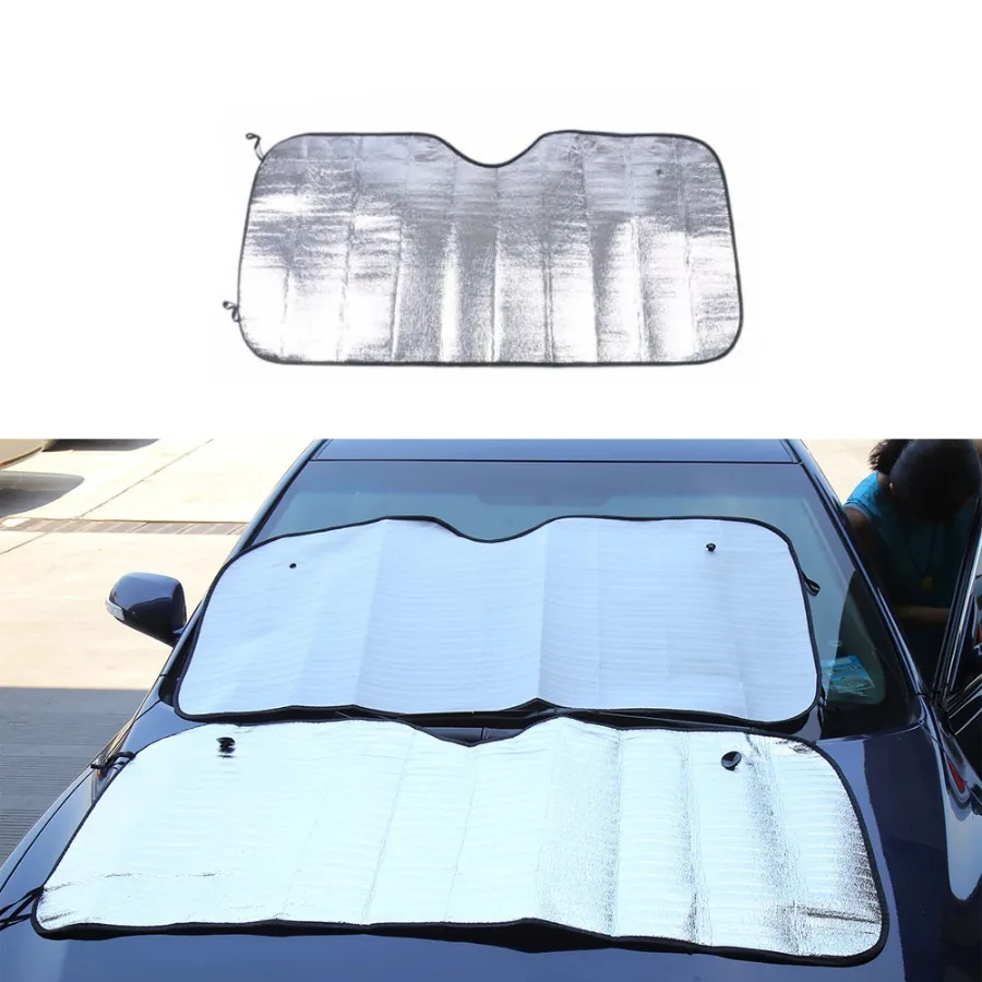 

1Pc Car Windshield Shelter From The Sun Automotive External Accessories Screen Single Sided Aluminum Film Foam Sun Shield