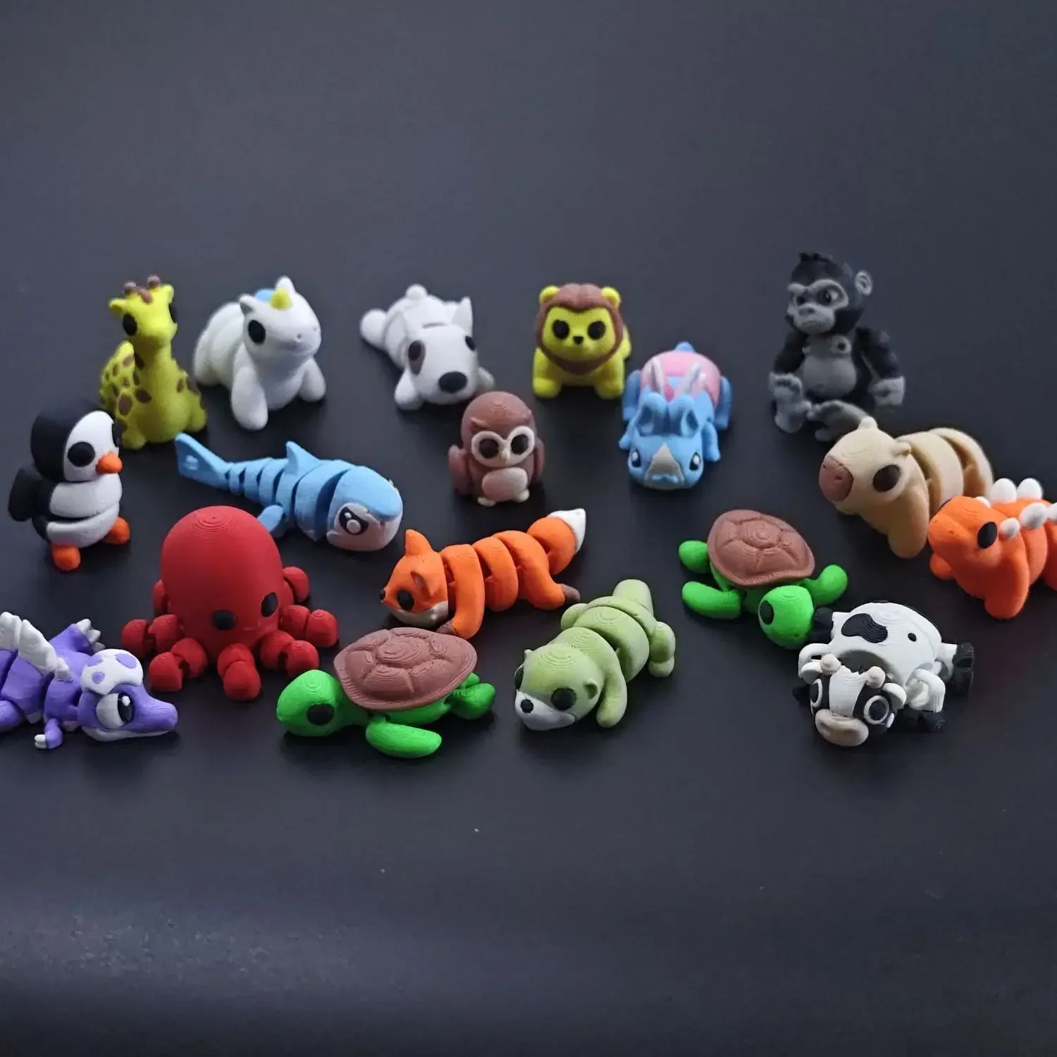 3D Printed Simulation Small Animal Joint Movable Mini Desktop Toy for Boys and Girls, Stress Relief, Healing, Family Gatherings