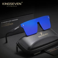 KINGSEVEN Rimless Sunglasses Women Men UV400 Square Frameless Glasses One-piece Polarized Lens Fishing Driving Eyewear