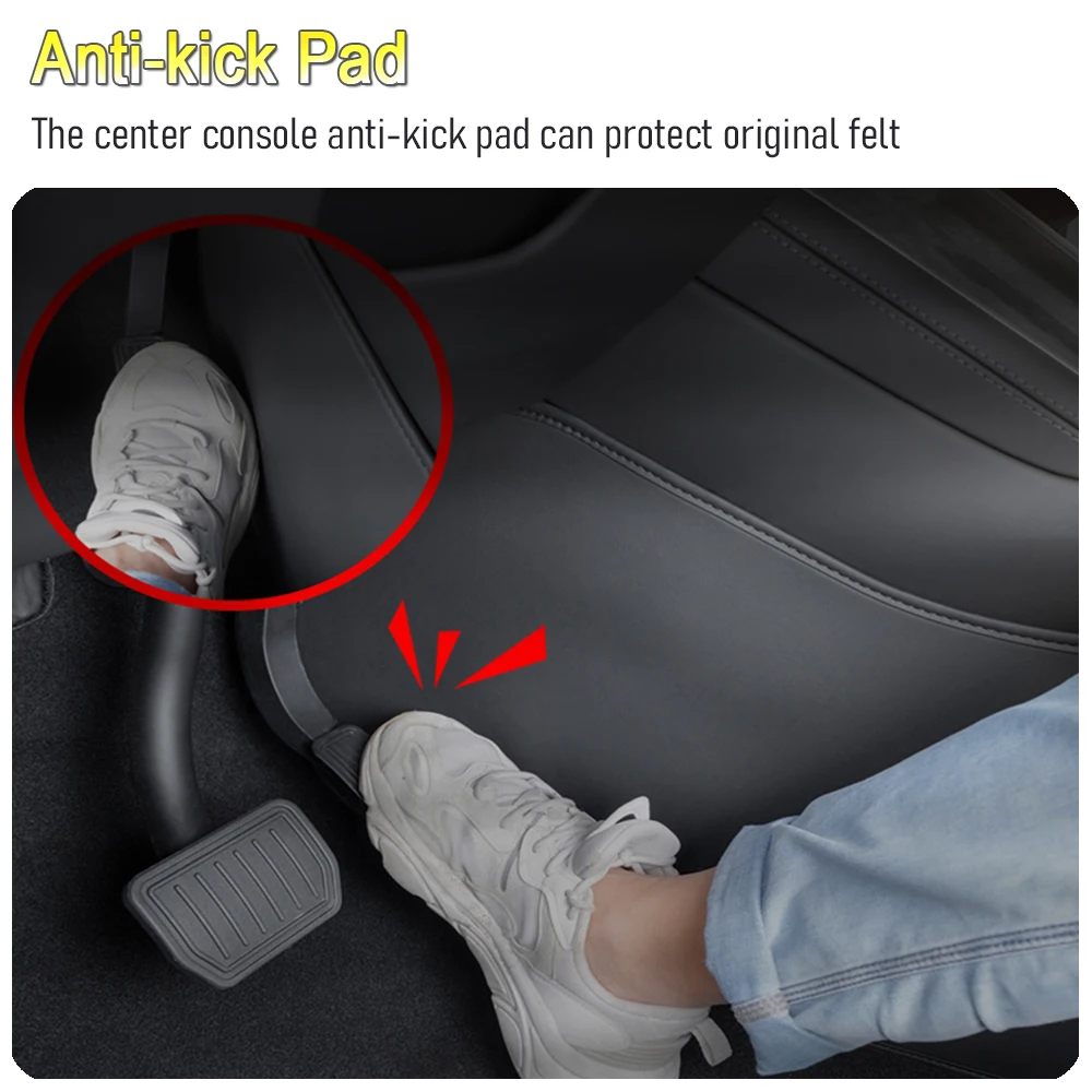 테슬라 모델 Y 주니퍼 2025 2026 센터 콘솔 측면 발판 가죽 보호 커버 발 매트 액세서리